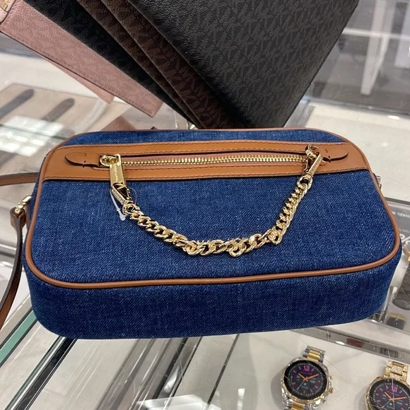 Michael Kors Jet Set Item Large East West Zip Chain Crossbody XBody 
Indigo - Picture 7 of 16